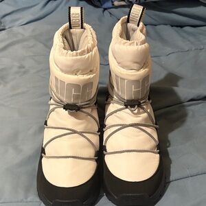 UGG Cream and Black Snow Boots